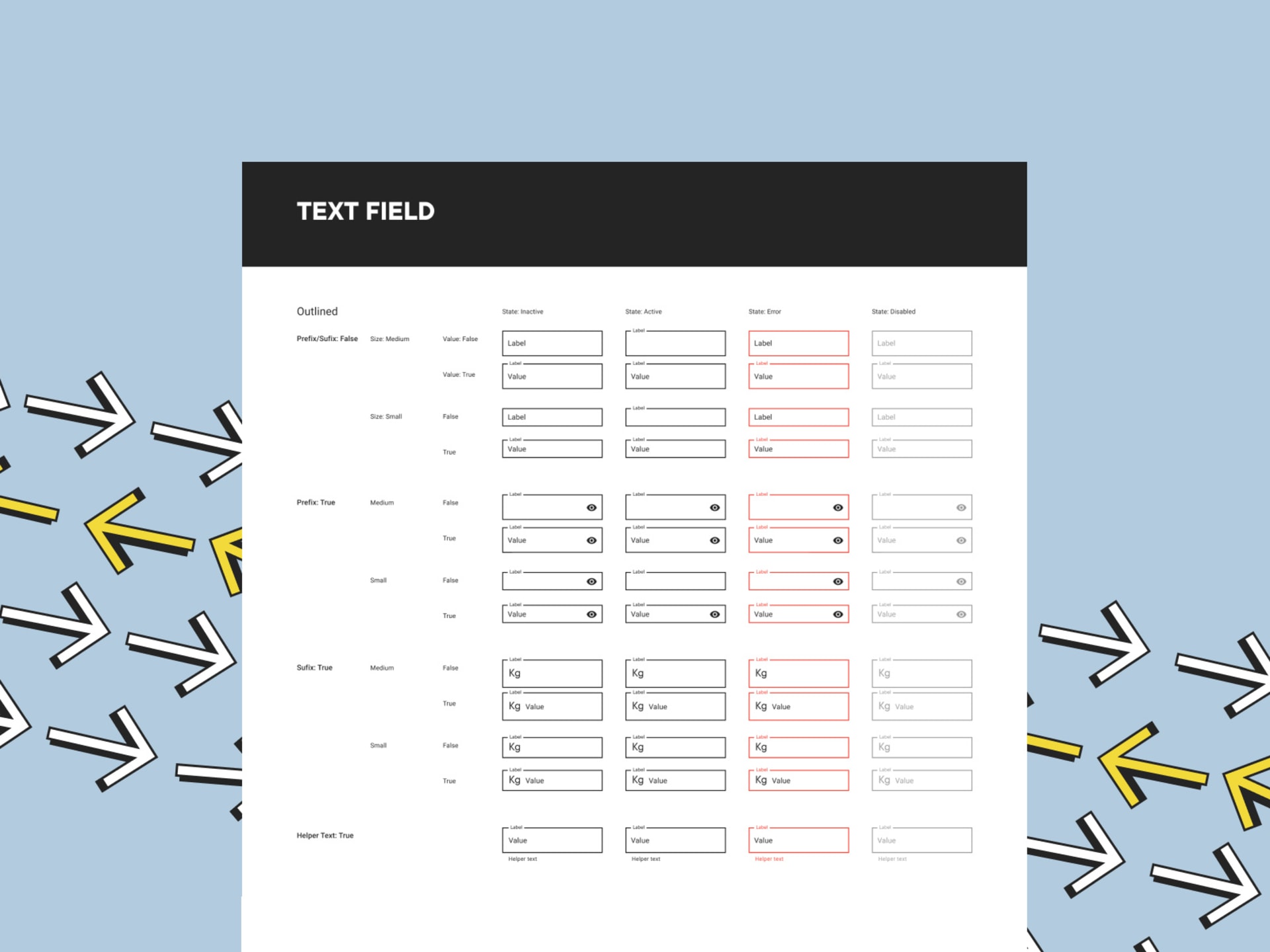 Example of design system we designed for our brand and website