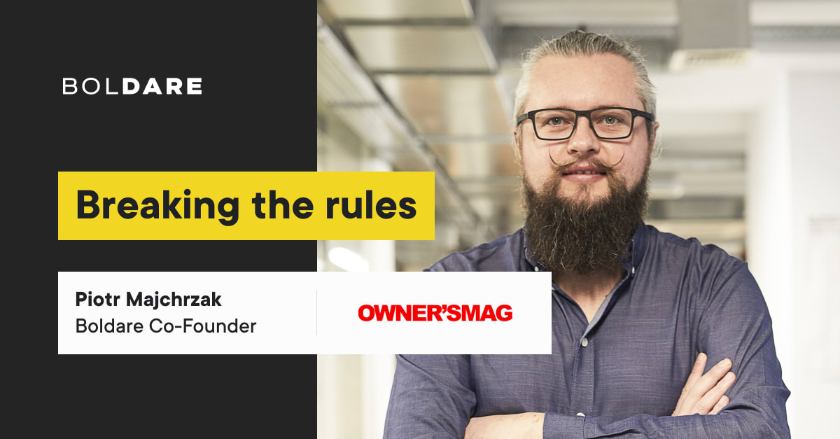 Breaking the rules: Piotr Majchrzak featured in Owners Magazine