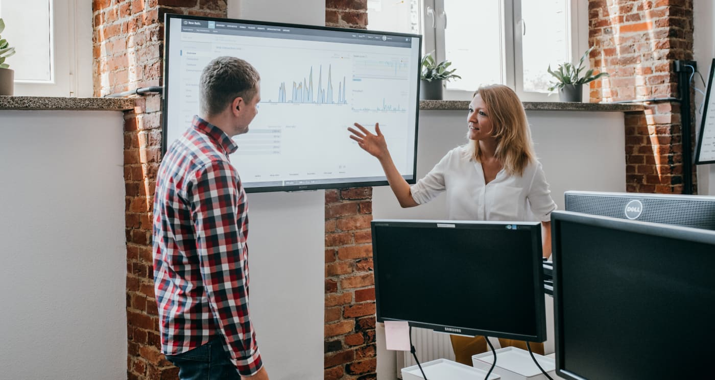 People having discussion about charts
