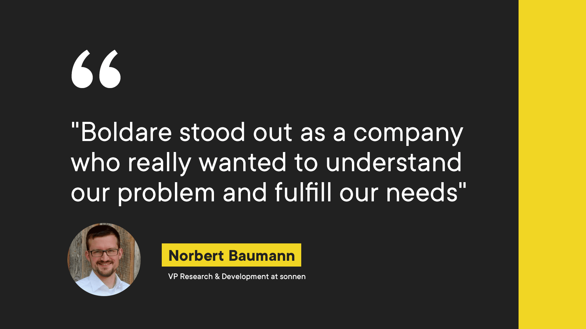 Norbert Baumann from sonnen about Boldare - sonnen case study